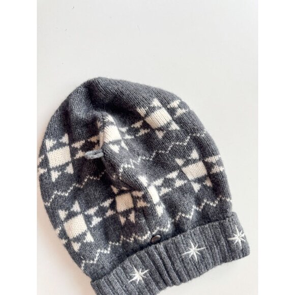 ADIDAS x STELLA MCCARTNEY Grey Star Wool Knit Slouchy Oversized Beanie, One Size - Picture 5 of 15